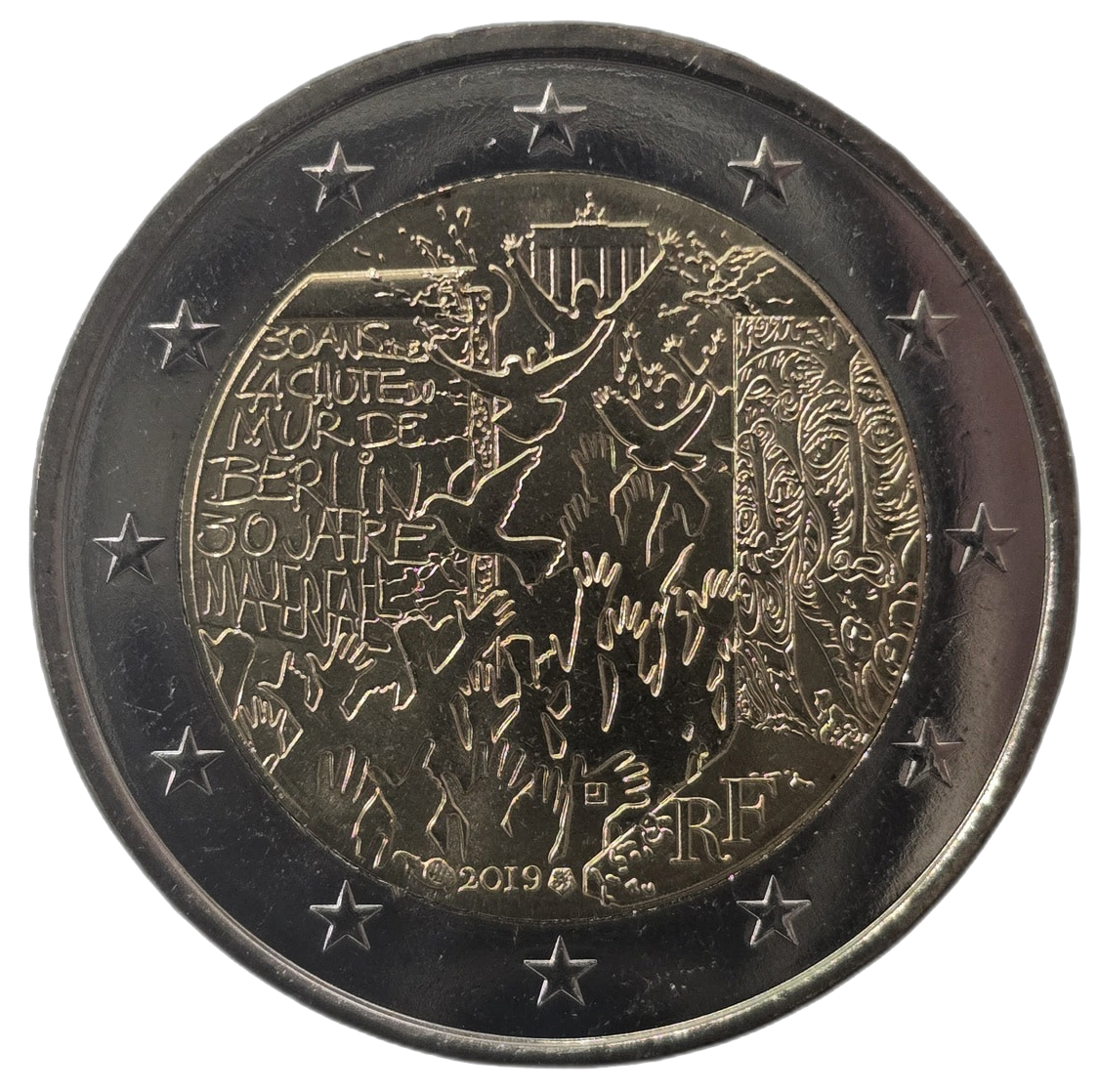 2 euros conmemorativa 30 Años de la caída del Muro de Berlín